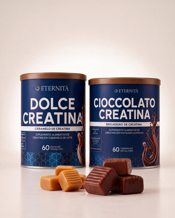 ETERNITÀ — Combo Sabores Premium: Dolce Creatina Caramelo + Cioccolato Creatina Brigadeiro