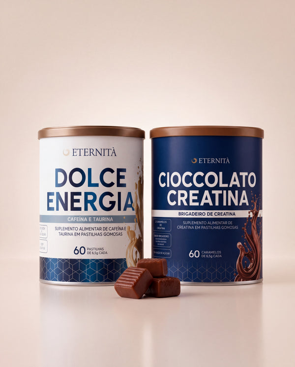 ETERNITÀ — Combo Foco & Força: Dolce Energia + Cioccolato Creatina Brigadeiro