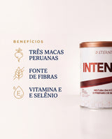 Benefícios do Ímpeto Intensse: três macas peruanas, fonte de fibras, vitamina E e selênio