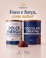 A primeira creatina saborizada do Brasil — Combo Foco & Força ETERNITÀ