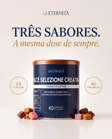 Dolce Selezione Creatina: três sabores, a mesma dose de sempre — 3 g de creatina por dose, 40 caramelos
